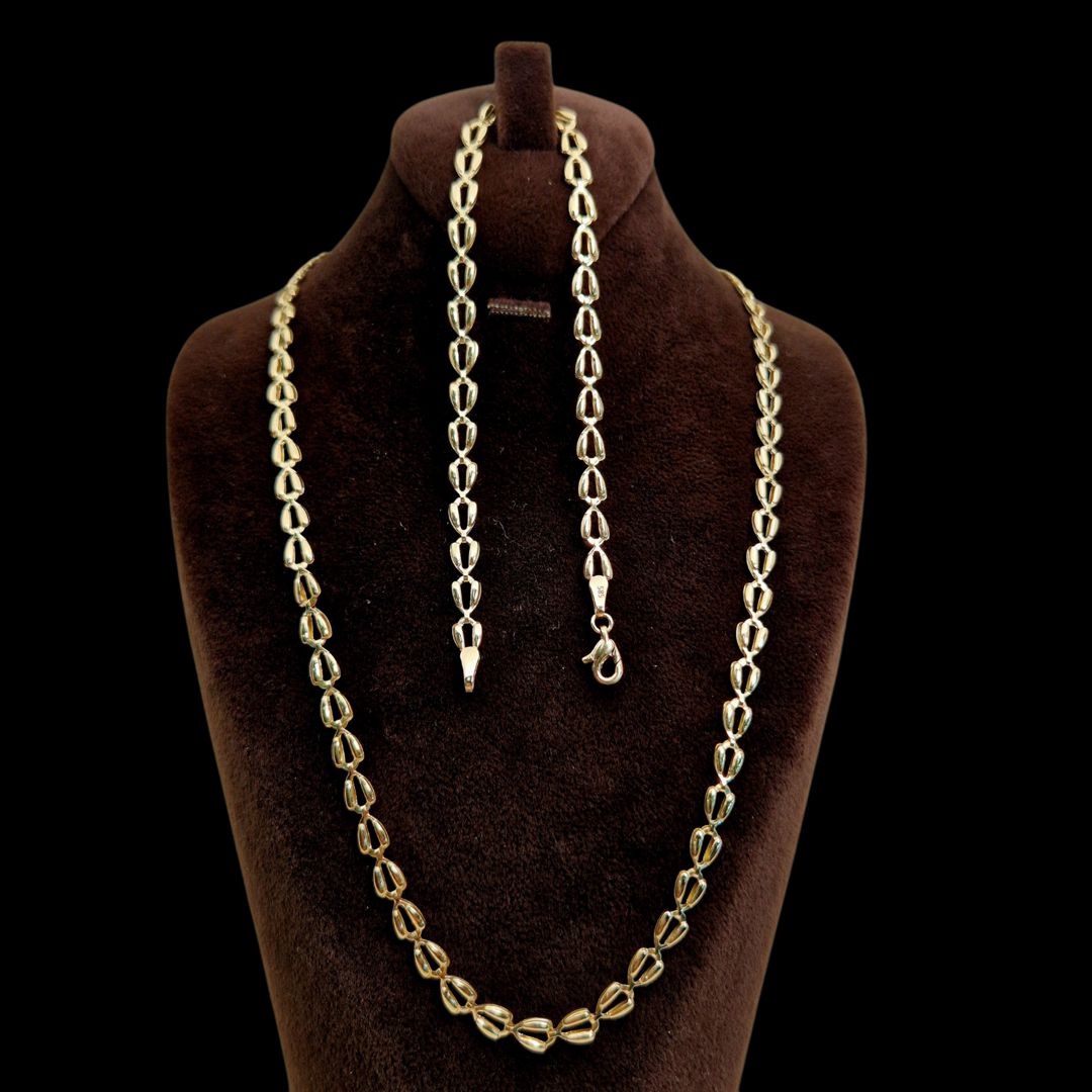 Zinət dəsti boyunbağı və qolbaq Azgold 10472, qızıl 585 əyar VJ382896 No Brand — Mallar, Bakı (3)