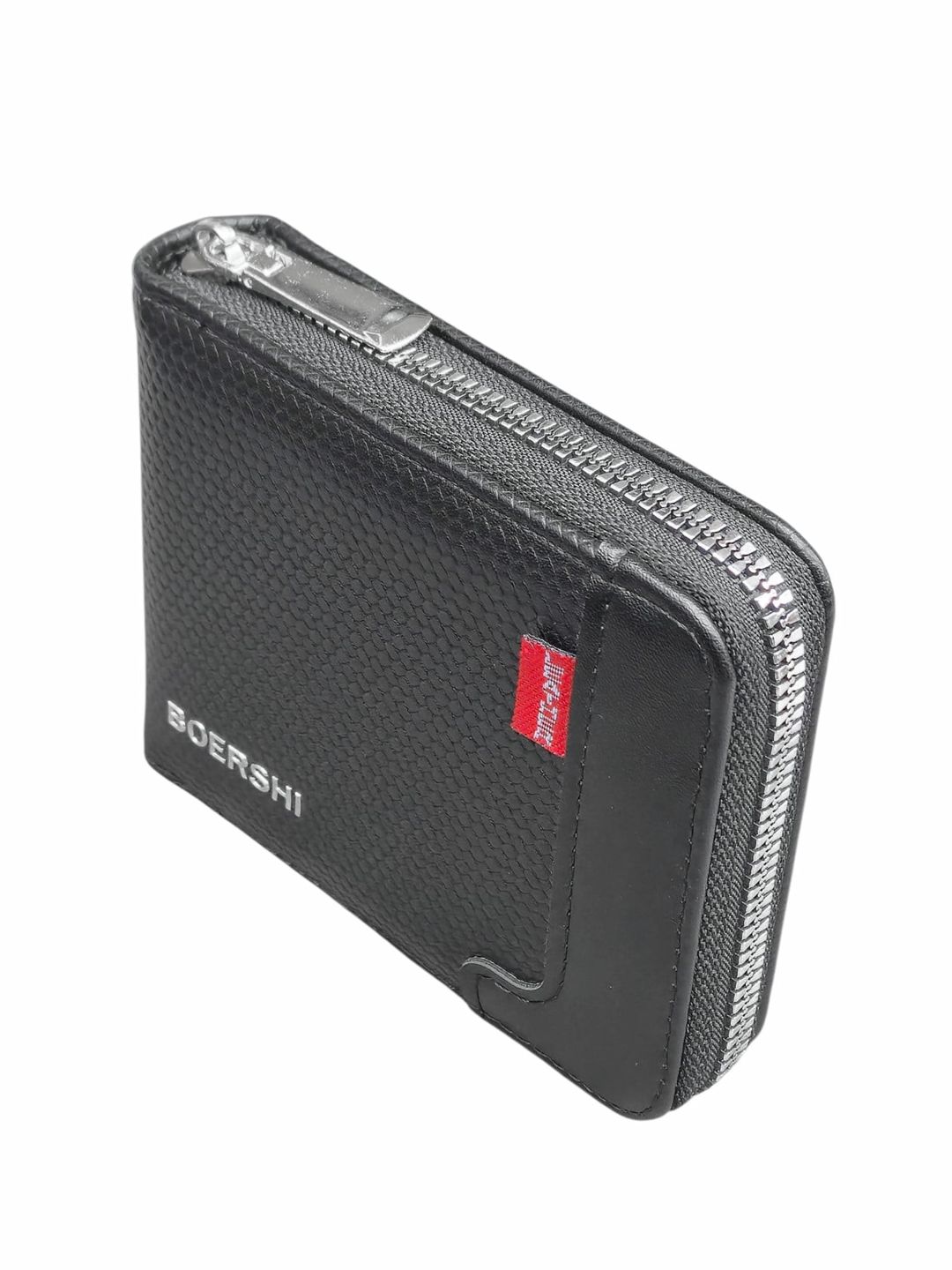 Kişilər üçün pul qabı, poliuretan, 12x10 sm, 5 kart bölməsi, qara, Çin istehsalı - Boershi_M83_Black — Mallar, Bakı (3)