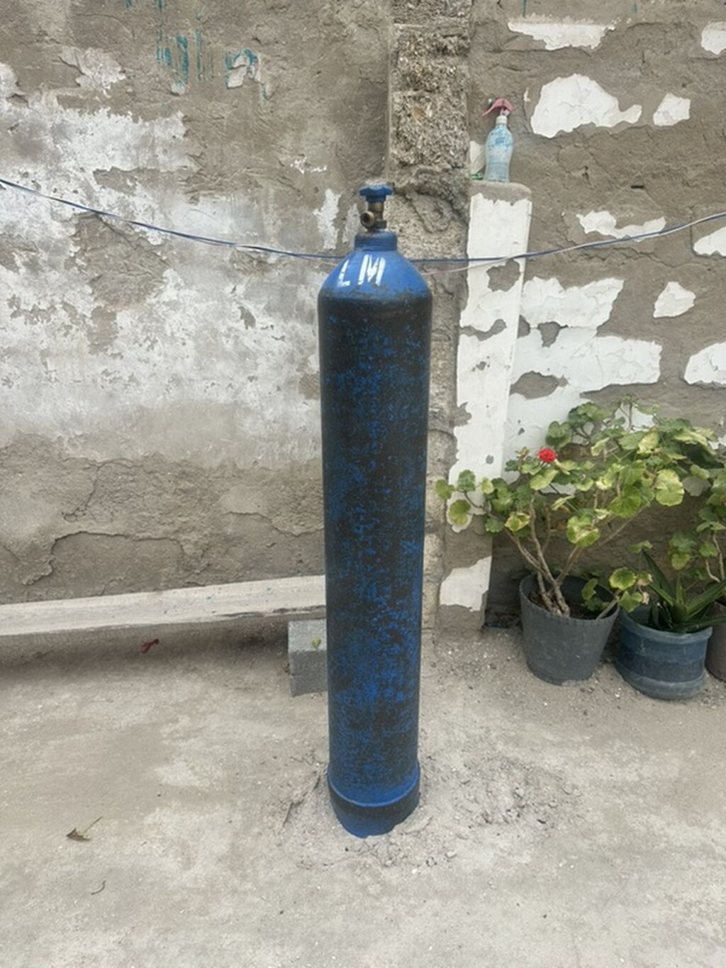 Məhsul: Oksigen balonu və regulyator-set Təsvir: - Mavi rəngli metal — Tibbi avadanlıqlar, Digah (4)
