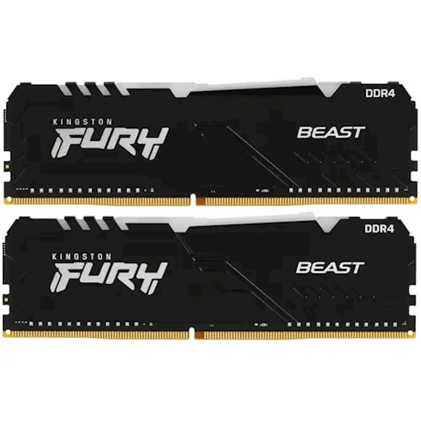 Kingston 16GB D4-3600U C17 Beast BLK K2 Dımm (2x8GB) KF436C17BBK2/16 — Operativ yaddaş, Bakı