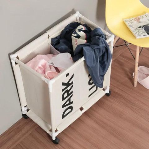 Yeni model 2 gozlu qalin matiriyalli tekerli paltar səbəti (kod: qrh52116-28) — GLOBEX — Storage solutions