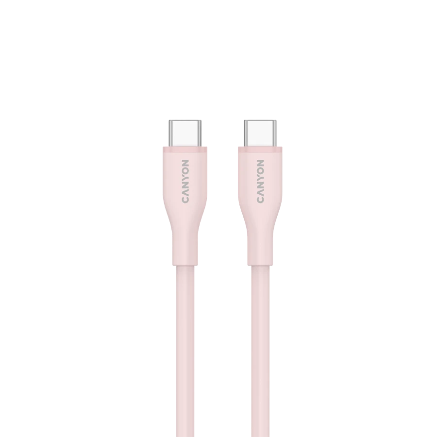Kabel Canyon Usb-c to Usb-c, 1m, Cəhrayi qum — Smartfon aksesuarları, Bakı (2)