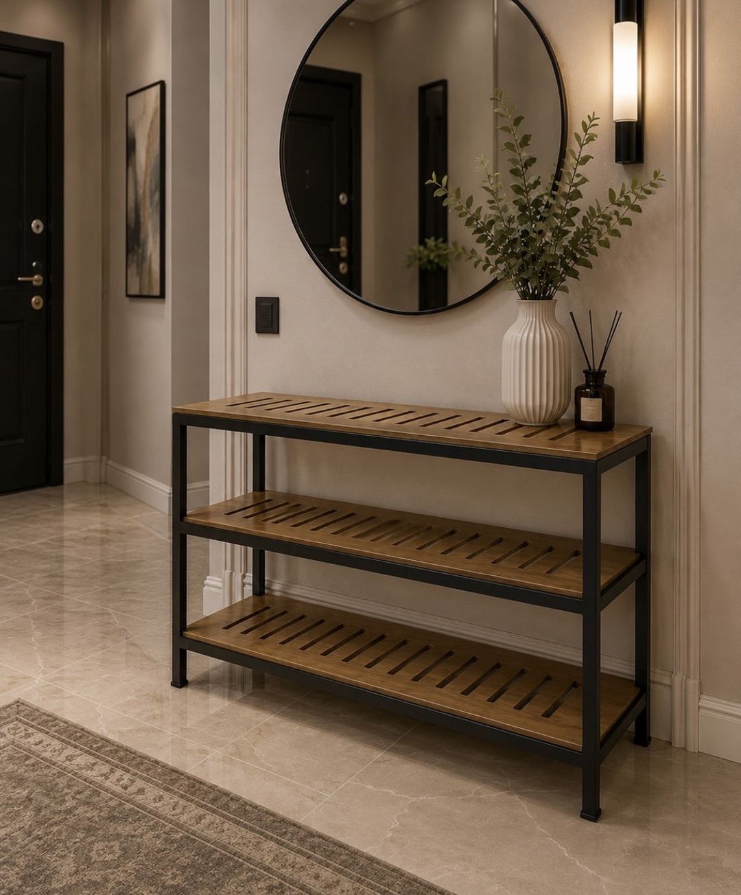 Ayaqqabı üçün rəf 3501, taxta/dəmir, 67x46x26 sm — Mallar, Bakı (2)