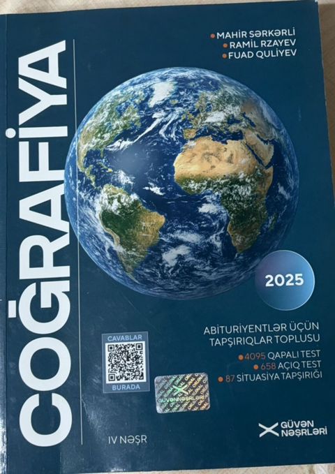 Məhsul: “Coğrafiya – Abituriyentlər üçün tapşırıqlar toplusu” (2025) — Bakı