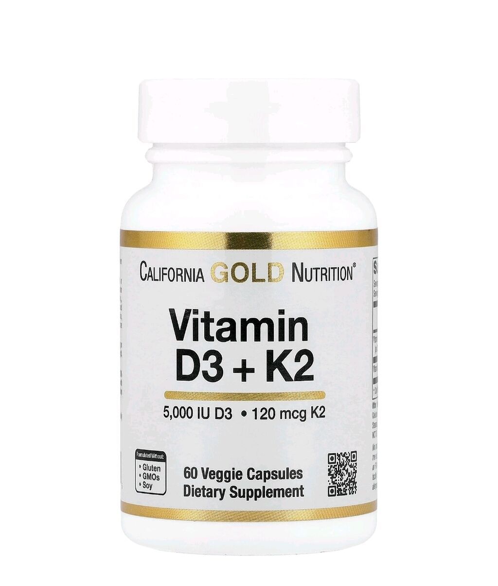 Məhsul: California Gold Nutrition – Vitamin D3 + K2 - Tərkib: hər — Vitaminlər və qida əlavələri, Gəncə