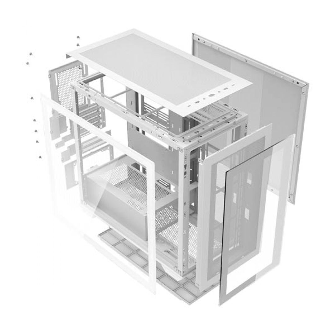 Aigo DarkFlash DLX4000 Mesh White Selection PC Case — Korpuslər, Bakı (5)