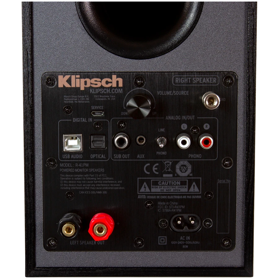 Klipsch Reference R-41PM Rəfüstü akustika, Qara, cüt — Ağıllı dinamiklər, Bakı (4)
