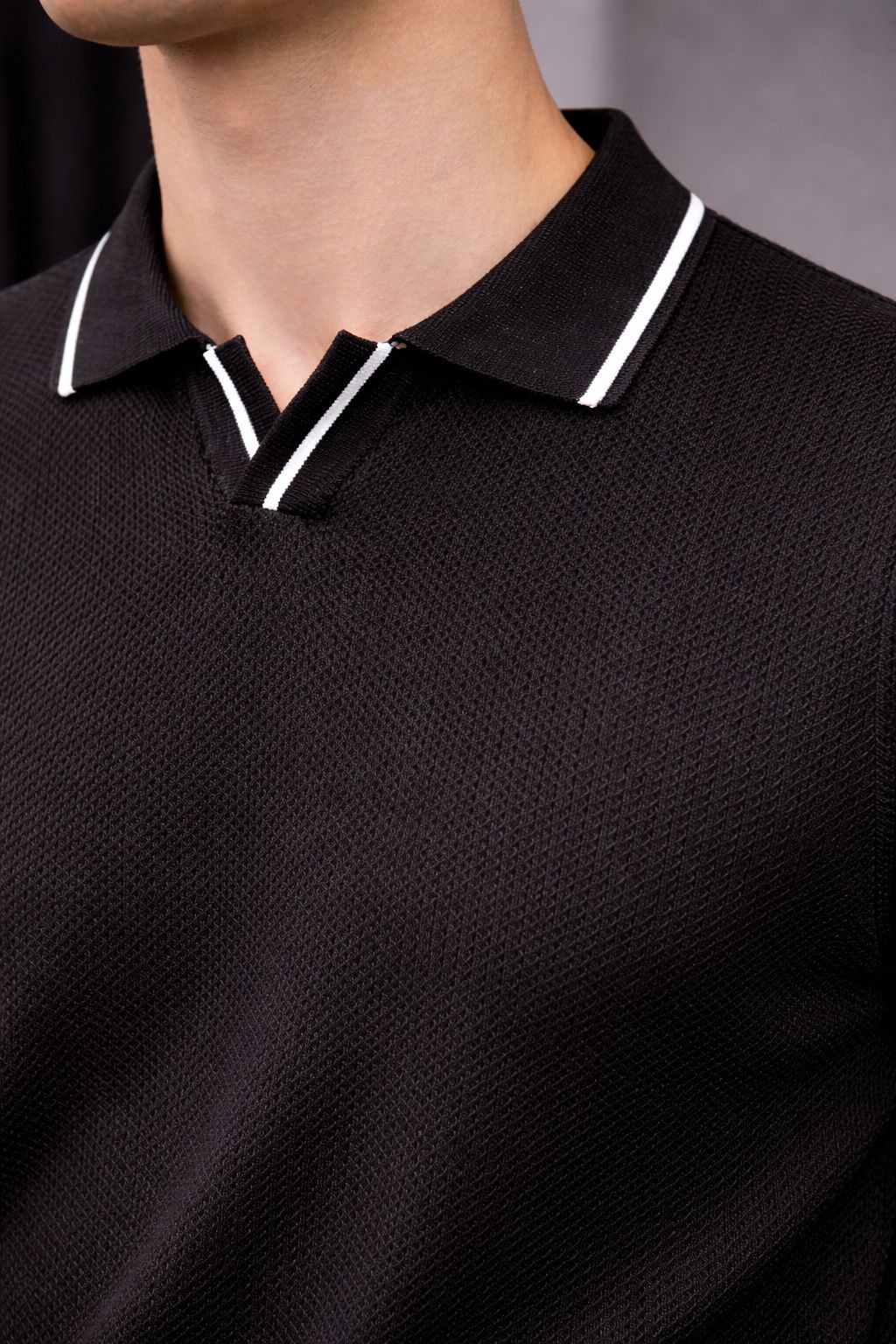 Kişilər üçün polo 7480, qara, trikotaj, ölçü 2XL — Mallar, Bakı (2)