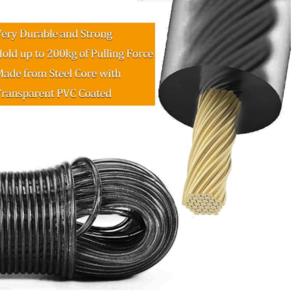 Paltar ipi, metal nüvə, plastik örtük, 50 m — Mallar, Bakı (3)