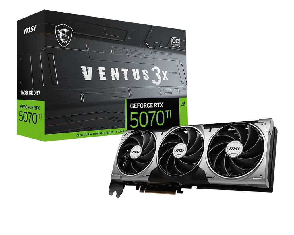 Videokart MSI GeForce RTX 5070 Ti, 16 GB, Yeni — Qrafik kartlar, Bakı