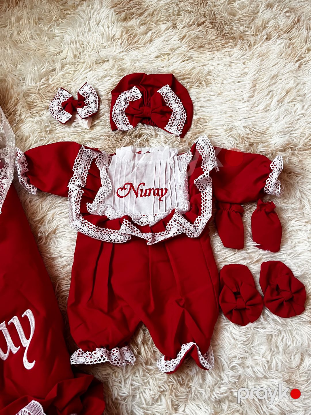 Qız uşaqları üçün adlı xesdexana geyim dəsti (Niray) — Uşaq geyimi, Bakı (3)