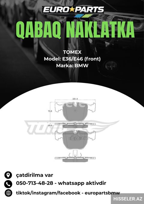 Bmw E36 E46 Qabaq Naklatka — Bakı