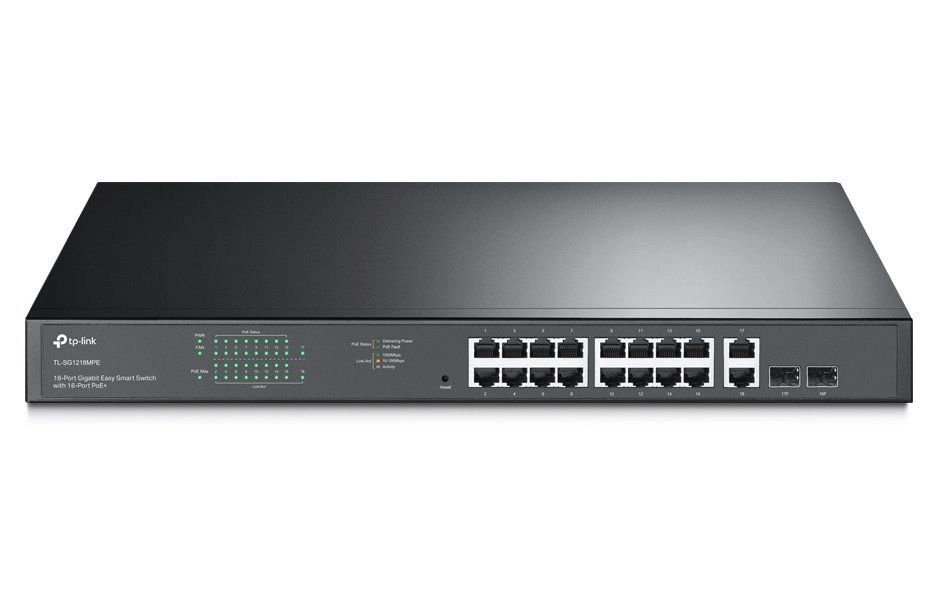 18-Port Gigabit Easy Smart Switch with 16-Port PoE+ TL-SG1218MPE 1760500189 — Kommutatorlar və marşrutlayıcılar, Bakı