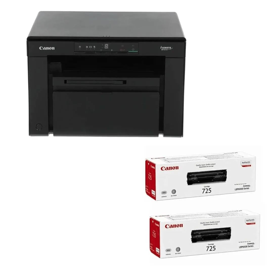 Canon Laser Printer i-SENSYS MF3010 Bundle + 2 pcs CRG 725 5252B034 — Printerləri, Bakı