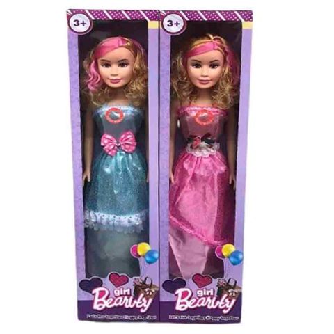 Kukla Barbie ML-038A, təxminən 55-60 sm, plastik və tekstil, parıltılı çəhrayı və ya mavi libasda, uzun daranabilən saçlı, 3+ yaş üçün - ML-038A — Bakı