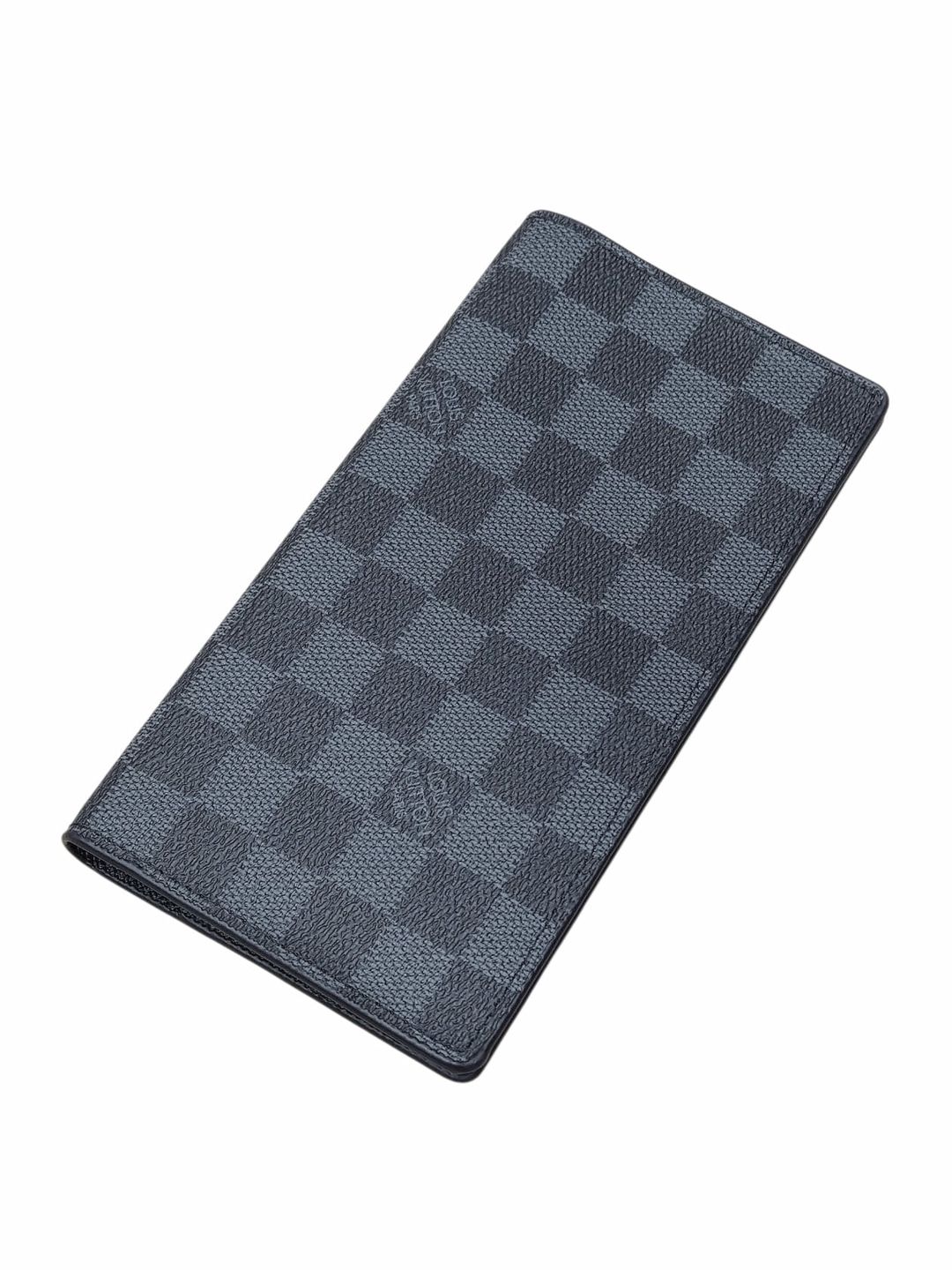Unisex pulqabı, poliuretan, maqnit kilidli, 12 kart bölməsi, 19×9.5 sm, qara - TheBest_3535_Black-Damier — Mallar, Bakı (2)