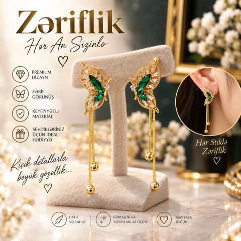 Sırğalar, şüşə/bijuteriya ərintisi, 2845283 — Bakı