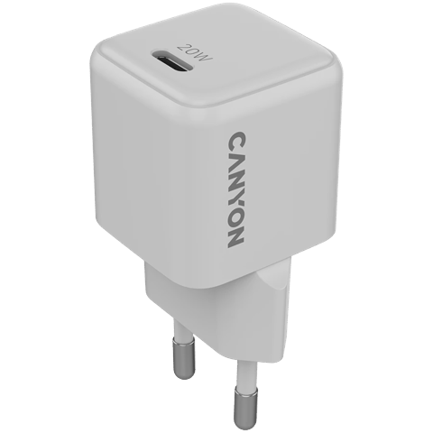 Qidalanma adapteri Canyon CU20C Usb-c/usb-c, 20 Vt, Ağ — Zaryadlovchi qurilmalar
