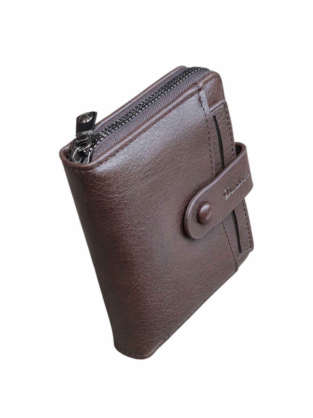 Kişilər üçün pul kisəsi, poliuretan, 12×10 sm, 4 kart bölməsi, qəhvəyi, Çin istehsalı - Dunbollu_750-2_Brown — Mallar, Bakı (2)
