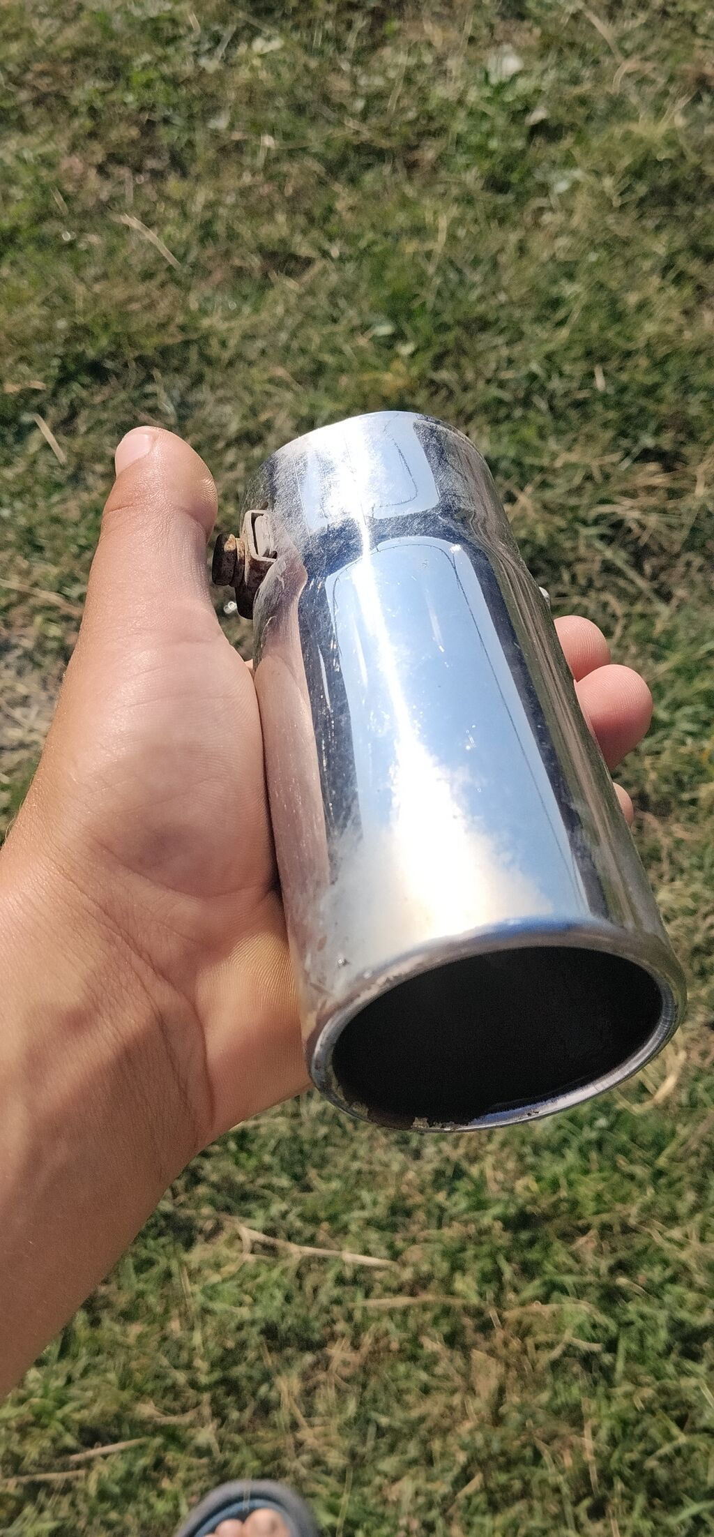 Xrom egzoz ucu (nasadkası) - Material: paslanmayan polad/xrom örtük — Egzoz sistemi, Xaçmaz