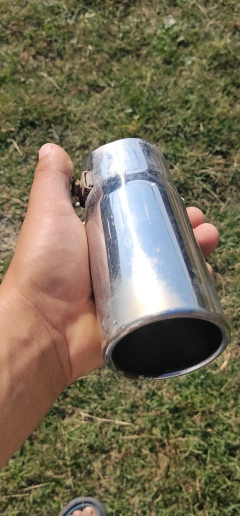 Xrom egzoz ucu (nasadkası) - Material: paslanmayan polad/xrom örtük — Xaçmaz