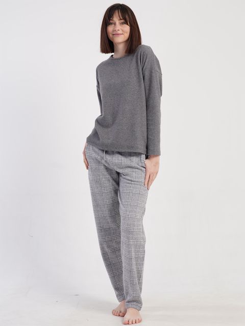 Şalvarlı dəst ev üçün Vienetta 5010 boz, pambıq/polyester, ölçü 3XL — Bakı