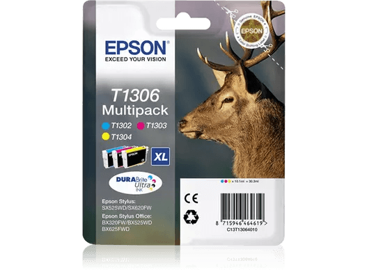 Epson Kartric Multipack 3-colours T1306 DURABrite Ultra Ink C13T13064012 — Printerləri, Bakı