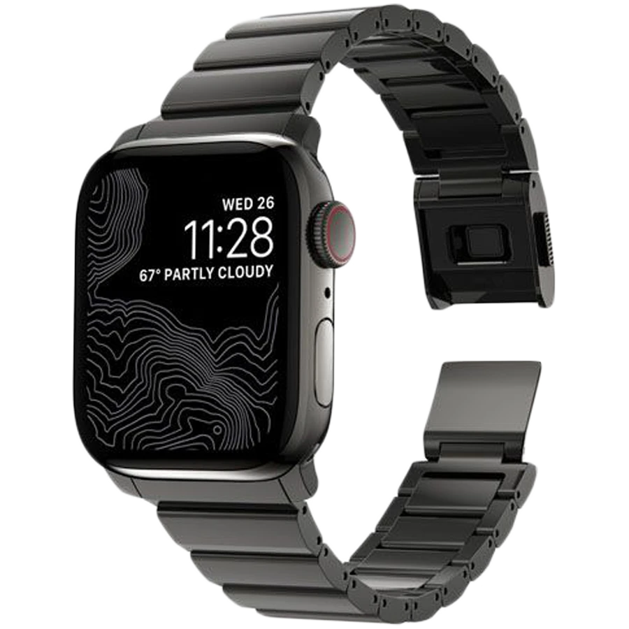 Kəmər Nomad Apple Watch üçün, 38/40/41/42 mm, Boz — Ağıllı saatlar, Bakı (3)