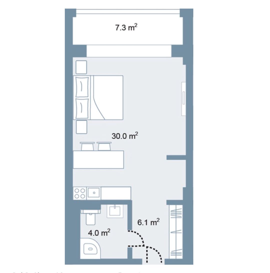 Satılır 1 otaqlı yeni tikili 56.2 m² — Mənzil, Bakı (2)