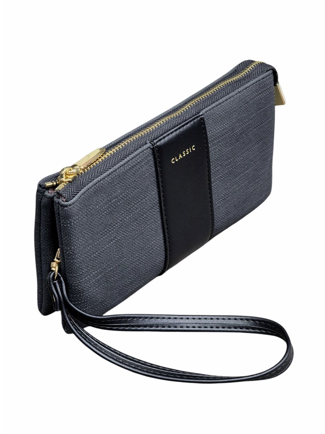 Qadınlar üçün pul kisəsi, poliuretan, 18sm x 10sm, 2 kart bölməsi, Çin istehsalı, qara - Yadas_1244-D042_Black — Mallar, Bakı