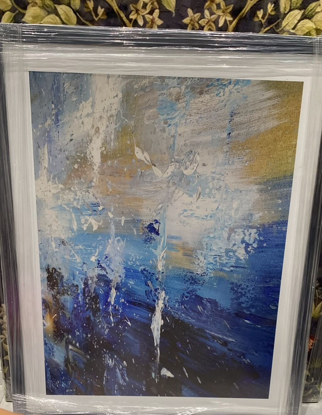 Abstrakt rəsm tablo - Üslub: Abstrakt/modern - Rəng palitrası: Göy — Şəkillər, plakatlular və çərçivələr, Bakı