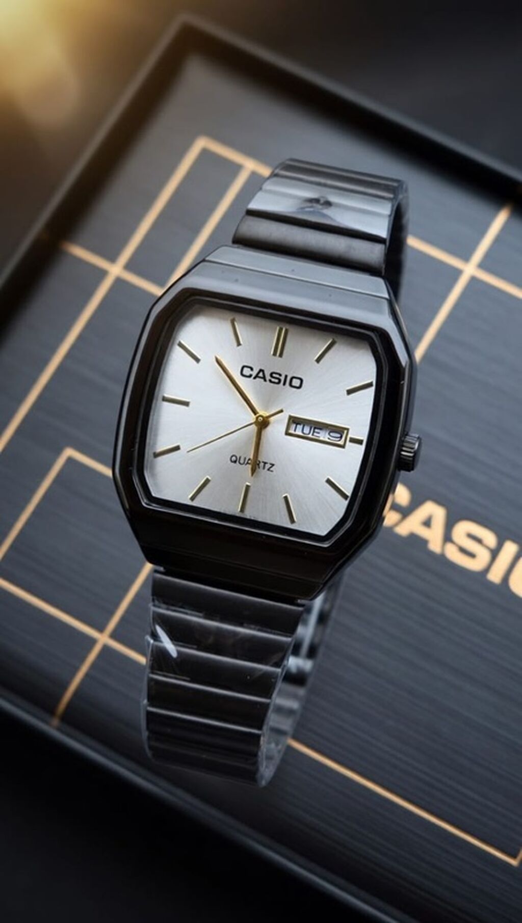 Casio kvars qol saatı – klassik retro dizaynlı, qızılı tonlarda metal — Qol saatları, Digah (7)