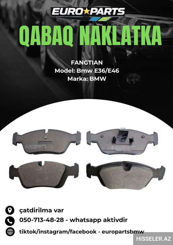 Bmw E36/e46 Qabaq Naklatka — Gidiş hissəsi, Bakı