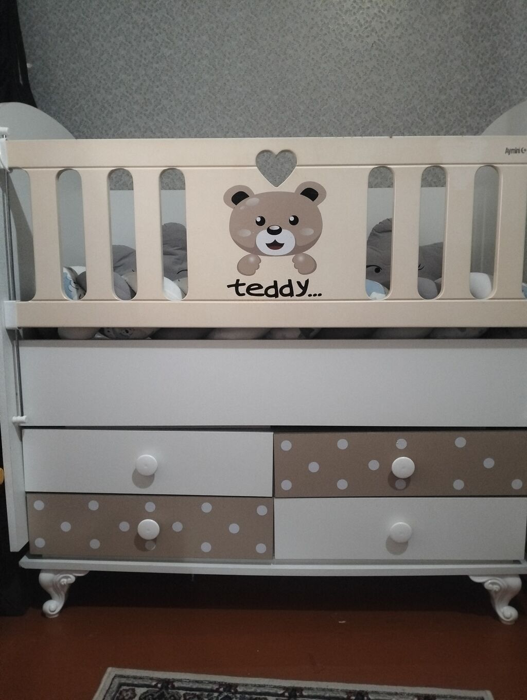 Uşaq beşiyi – “Teddy” dizaynı beşiyin içinde 3 yasdiq .bir höruy — Bəşikləri, Bakı (3)