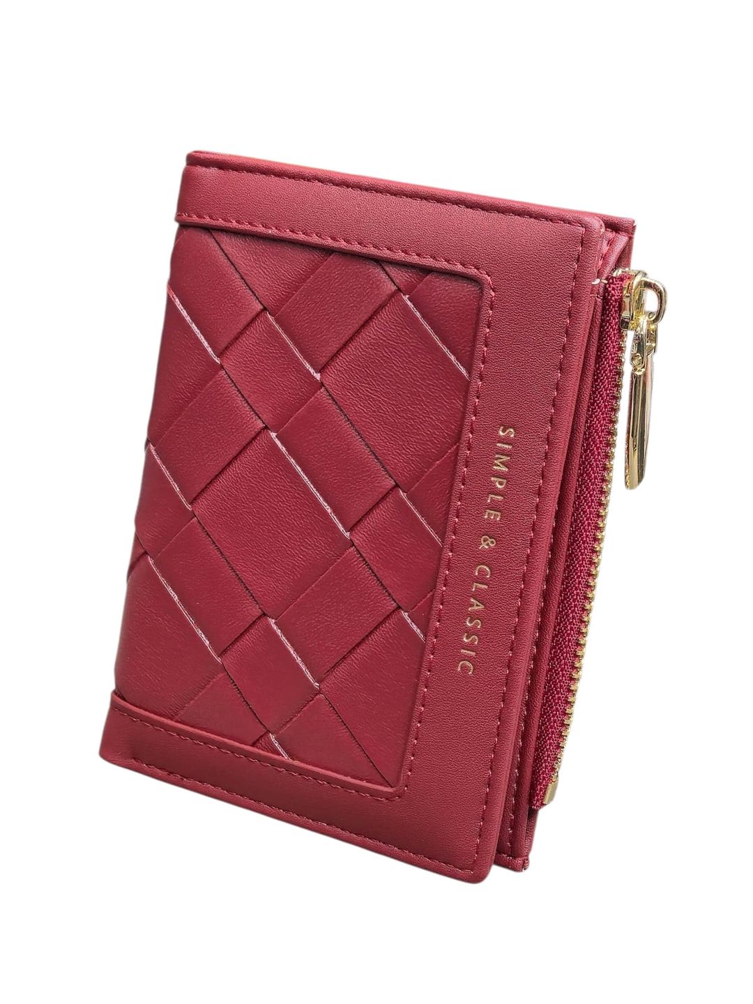 Qadınlar üçün pul kisəsi, poliuretan, 6 kart bölməsi, 9x12 sm, Çin istehsalı, qırmızı - Yadas_D2000-B186_Red — Mallar, Bakı