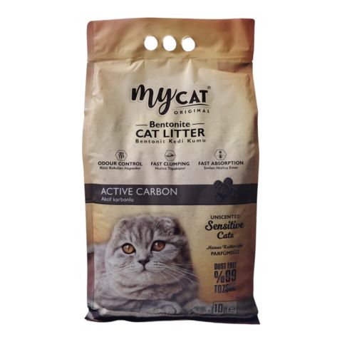 Pişik tualeti üçün doldurucu My Cat Active Carbon, 10 l — Bakı