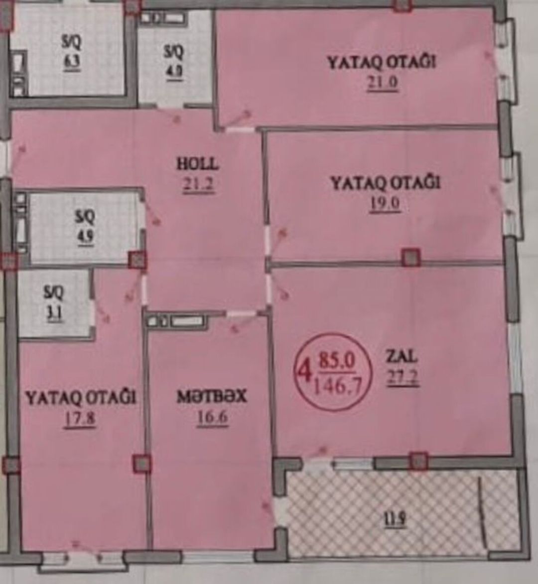 Satılır 4 otaqlı yeni tikili 155 m² — Mənzil, Bakı (5)