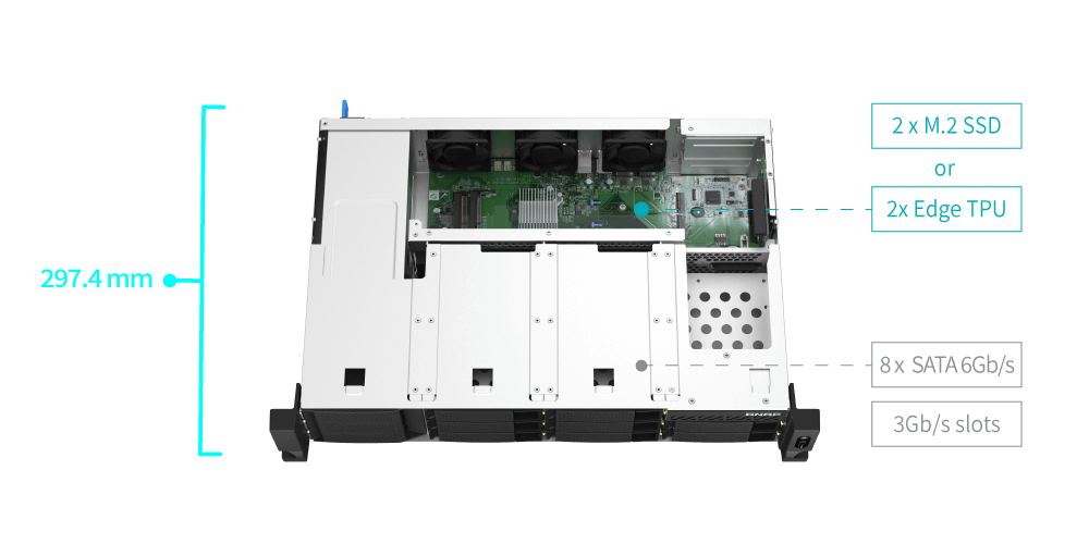 Qnap 8-bay short-depth rackmount NAS TS-873AeU-4G TS-873AeU-4G-EU — Server avadanlıqları, Bakı (3)