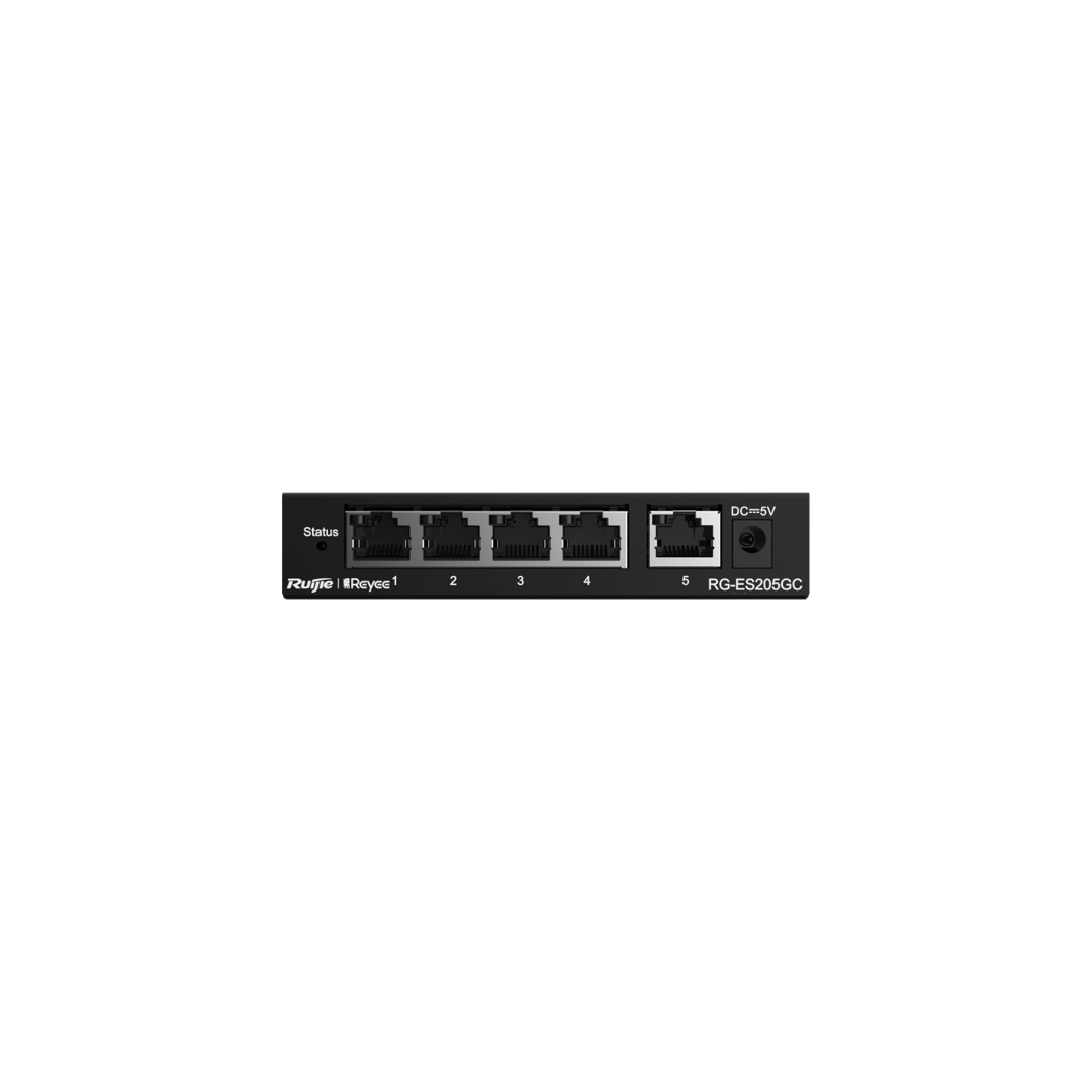 Reyee Switch RG-ES205GC(5-Port Gigabit Smart Switch, 5 Gigabit RJ45 Ports, Desktop Steel Case) — Kommutatorlar və marşrutlayıcılar, Bakı