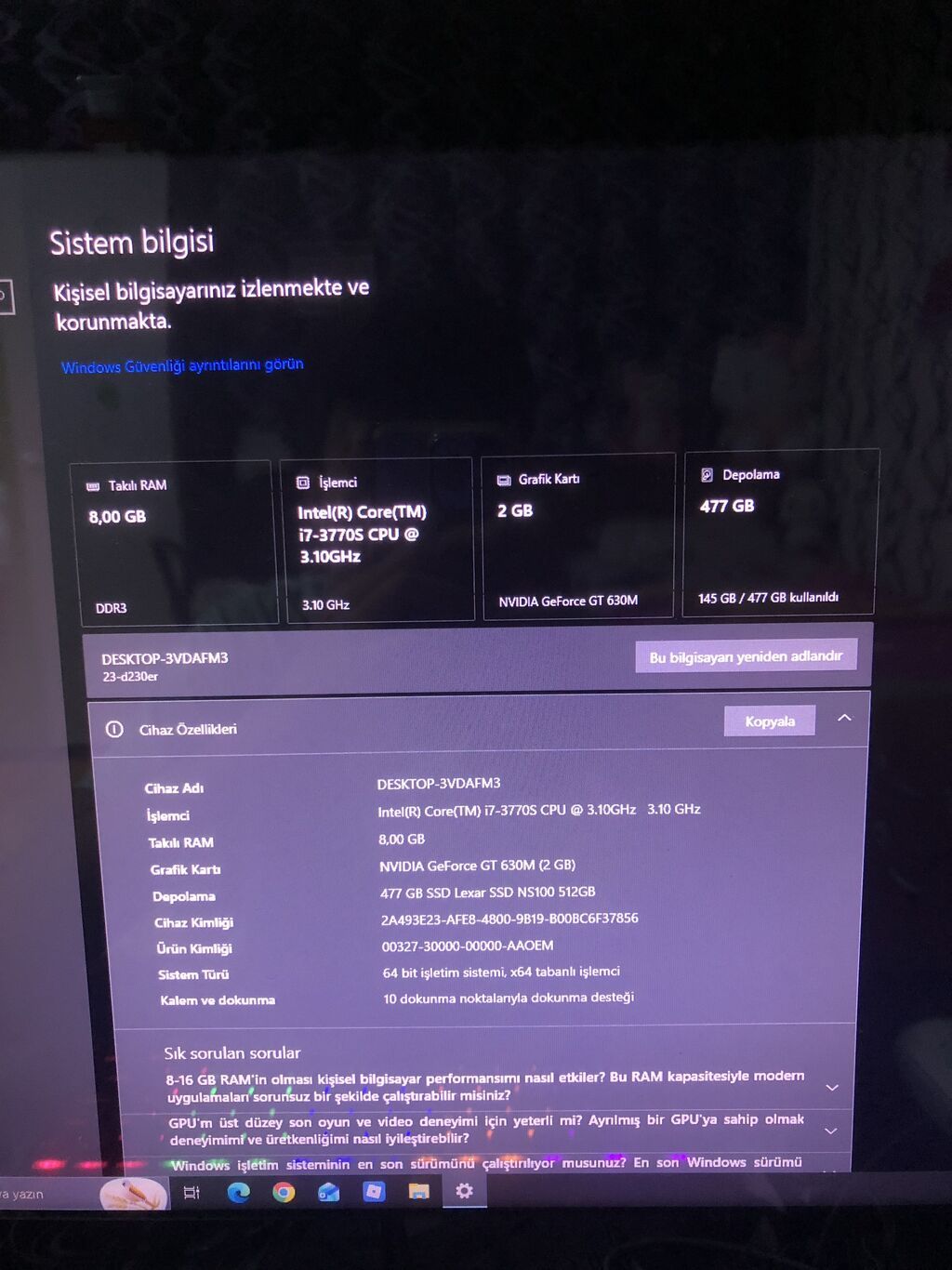 Hp Monoblok Envy23 Sensor ekran 4 kalonka ozune birlewik Ekran — Masaüstü kompüterlər, Digah (8)