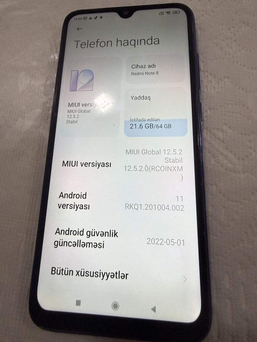 Redmi Note 8, 64 GB, rəng - Mavi, Barmaq izi — Xiaomi, Bakı (5)