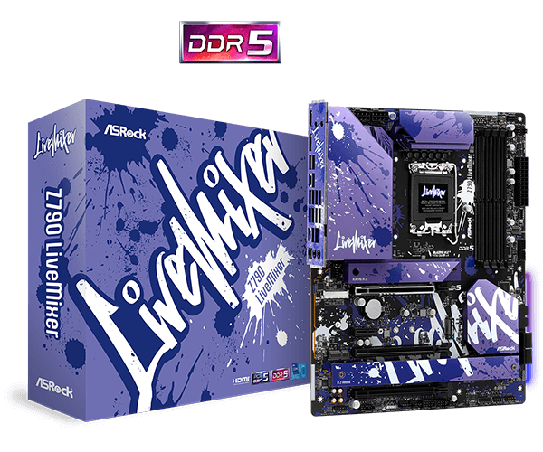 AsRock, Z790 PG LiveMixer, LGA 1700, DDR5, 192gb, 4800mhz, ATX, 0, 1, 1, 5, 4, 2x8pin 90-MXBK10-A0UAYZ — Ana platalar, Bakı