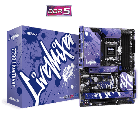 AsRock, Z790 PG LiveMixer, LGA 1700, DDR5, 192gb, 4800mhz, ATX, 0, 1, 1, 5, 4, 2x8pin 90-MXBK10-A0UAYZ — Bakı