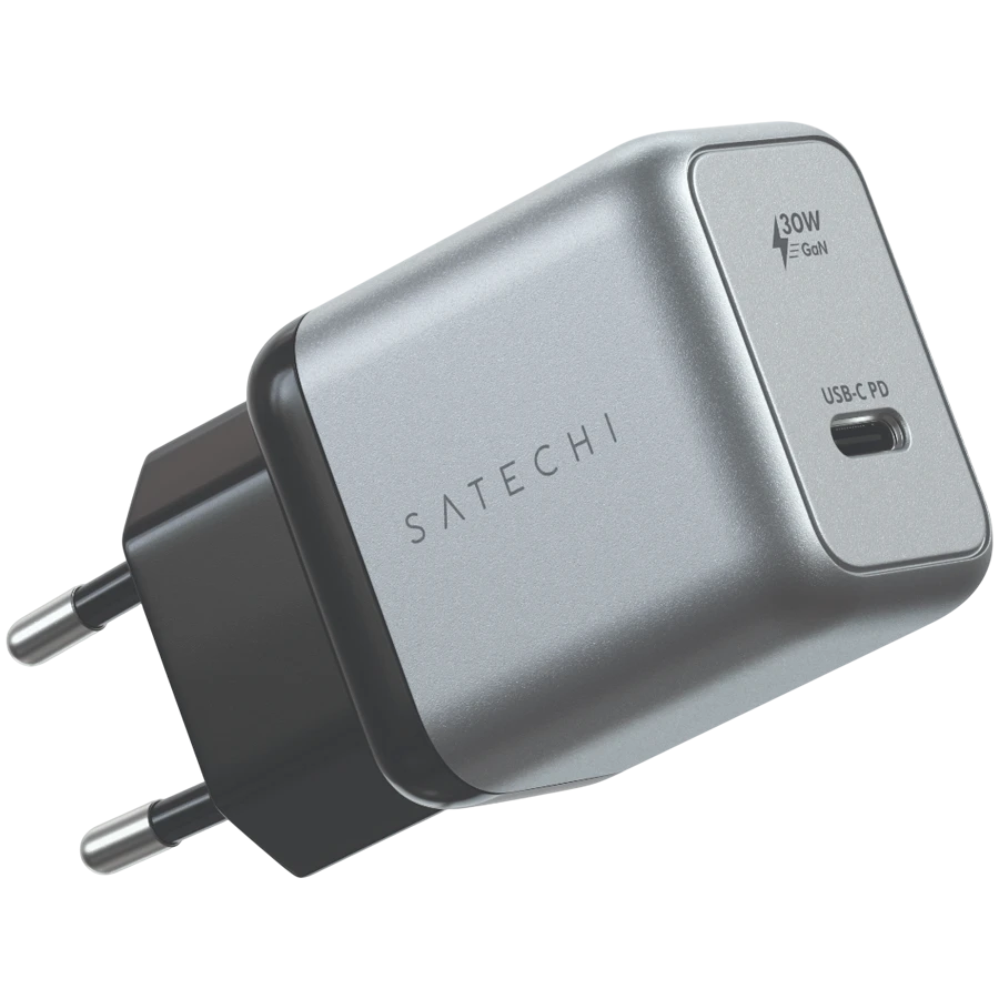 Qidalanma adapteri Satechı Usb-c, 30 Vt, Boz — Bakı
