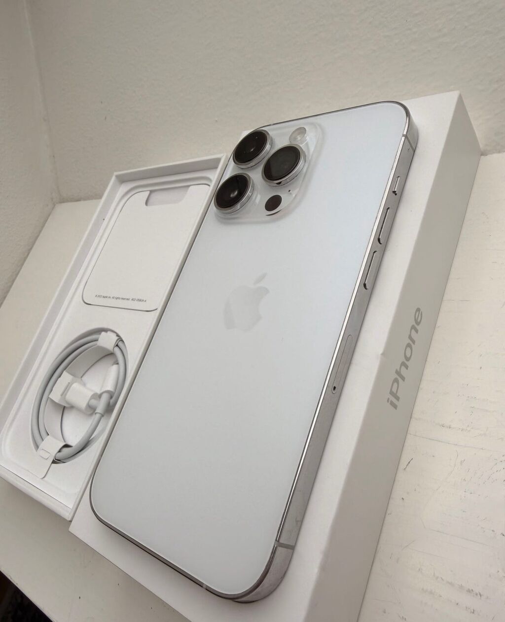 IPhone 14 Pro, 1 TB, White Titanium, Zəmanət, Face ID, Sənədlərlə — Apple iPhone, Neftçala (3)