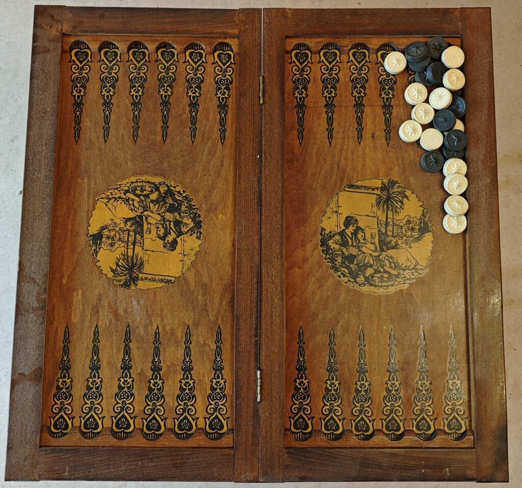 2-in-1 Taxta Oyun Lövhəsi – Dama və Nərd, 64 sm x 32 sm Material: qara — Şax, şəkəh, nard, Bakı (3)