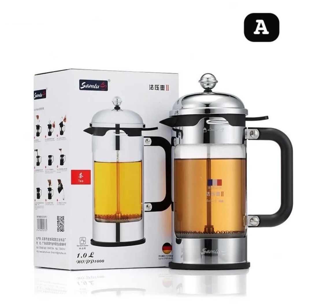 Frenç-press 600 ml İstiliyədavamlı şüşə Paslanmayan polad Torlu — Mallar, Bakı (2)