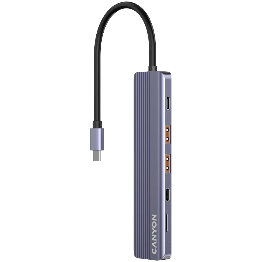 Multiport adapter Canyon 6-in-1 Usb-c, Boz — Bakı