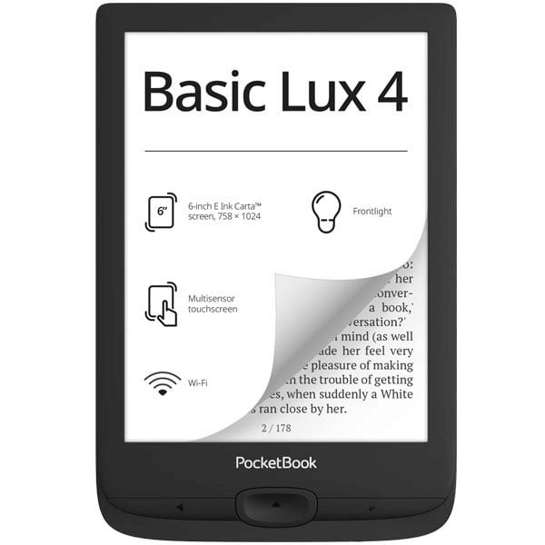 Elektron kitab PocketBook 618 Basic Lux 4 Black PB618-P-WW — Elektron kitablar, Bakı