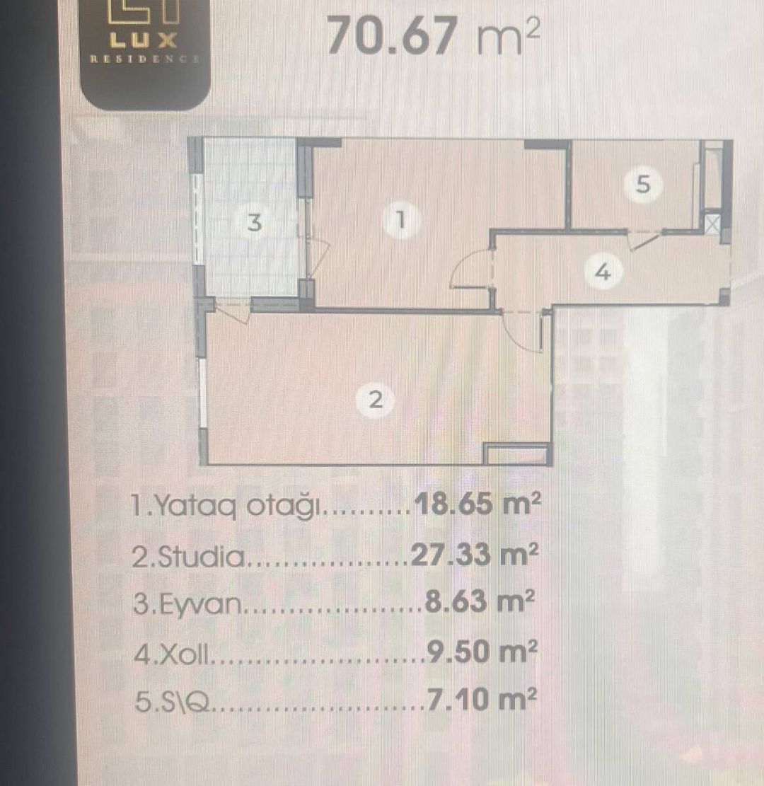 Satılır 2 otaqlı yeni tikili 71 m² — Mənzil, Bakı (2)
